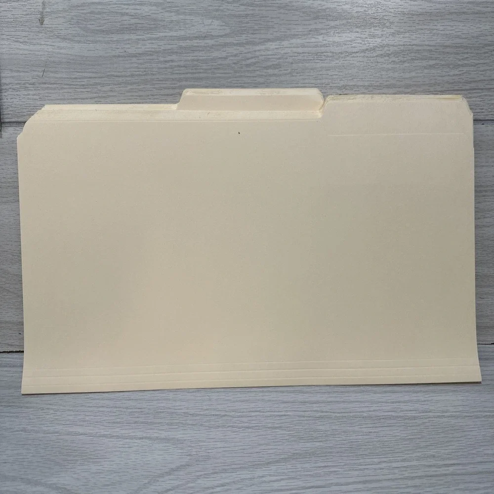 File Folders Legal Size Manila Only 2 Tabs Box Of 48 (No‎ Box)